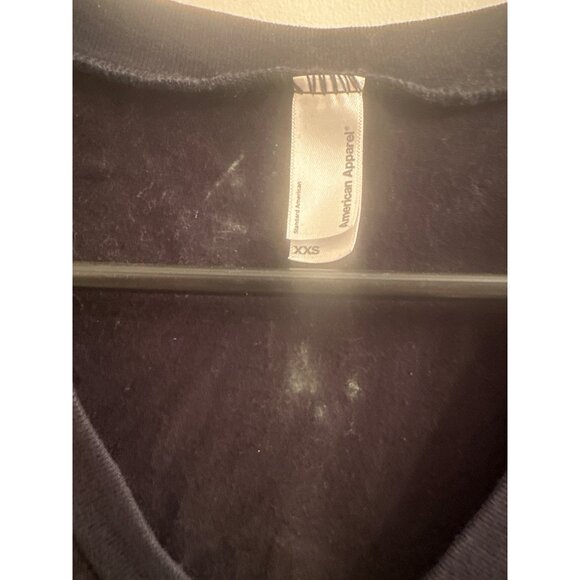 Vans Womens Black V-Neck T-Shirt XXS American Apparel 100% Cotton - Picture 2 of 5